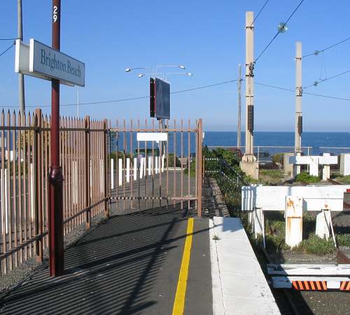 Brighton Beach station - southern end of platform one