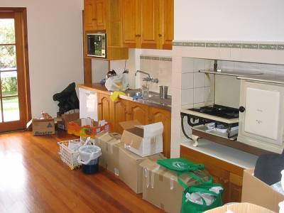 The new kitchen in a state of chaos Kitchen