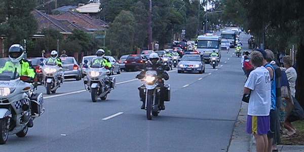 Baton relay police escort
