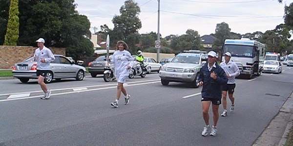 Baton relay police escort