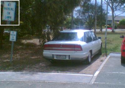 No parking on lawn No parking on lawn