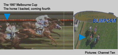 [1997 Melbourne Cup: The horse I backed, running fourth]