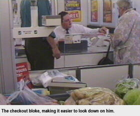 Supermarket checkout bloke