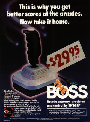 The Boss joystick, advert from 1984. Click for enlargement