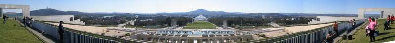 View from roof of Parliament House, Canberra