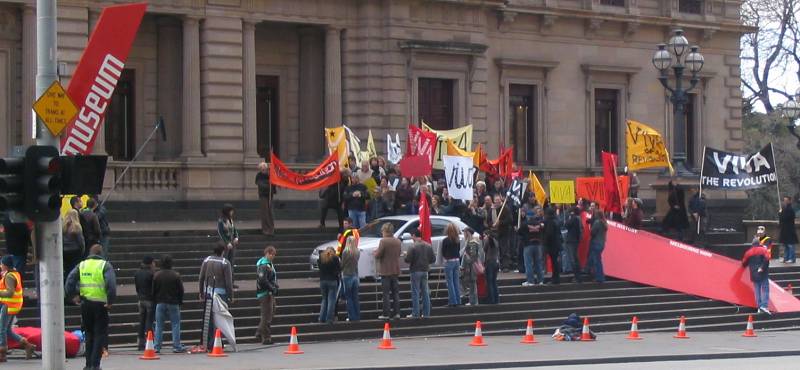 'Protestors' at Old Treasury Building, Melbourne