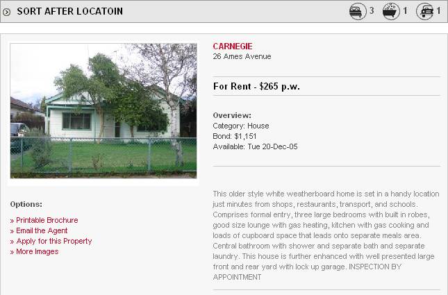 House for rent ad