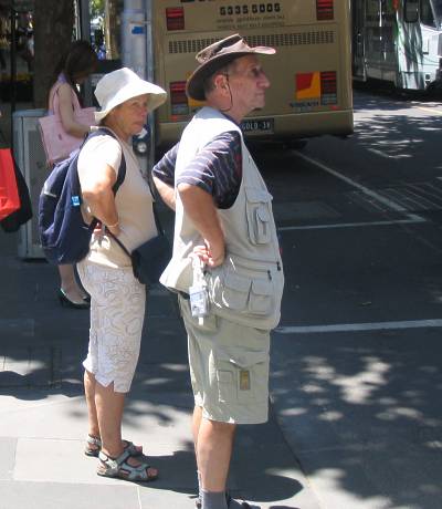Tourists in Collins Street