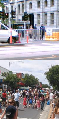 Melbourne city street closures for G20 / Bentleigh festival