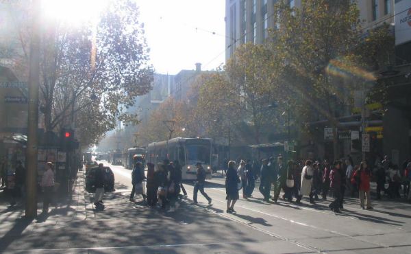 Swanston Street, lunchtime