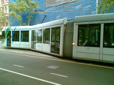 Derailed tram