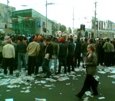 Blockade of Flinders and Swanston Streets