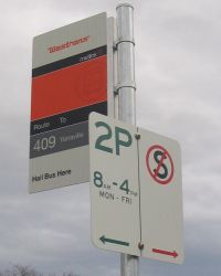 Bus stop - but no bus zone