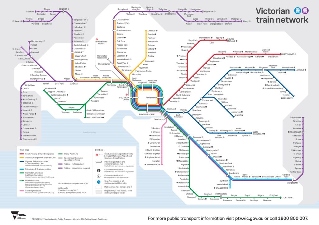 travel zones melbourne map