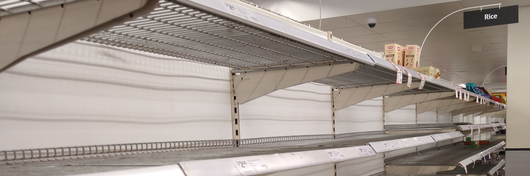 Empty shelves