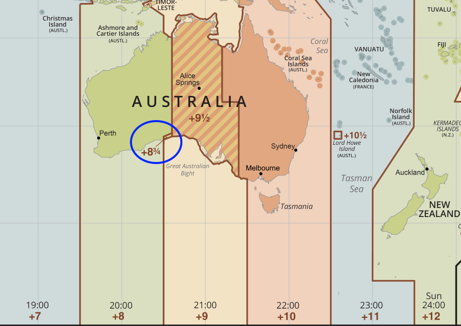 Time zone map