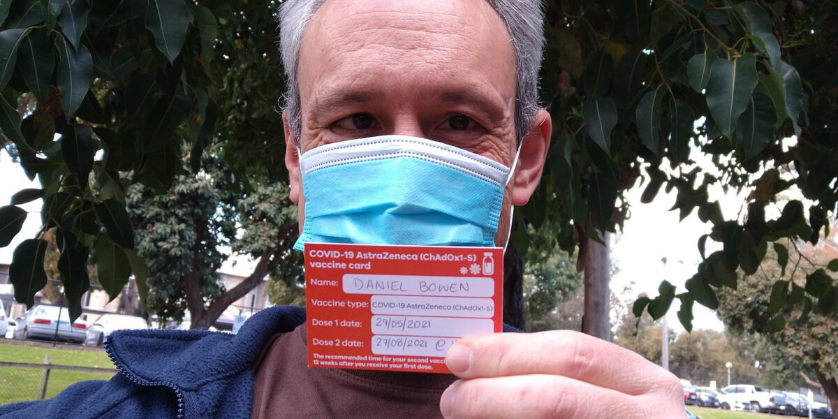 Daniel is vaccinated